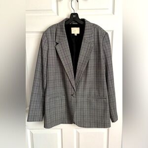 a new day Gray Plaid Blazer